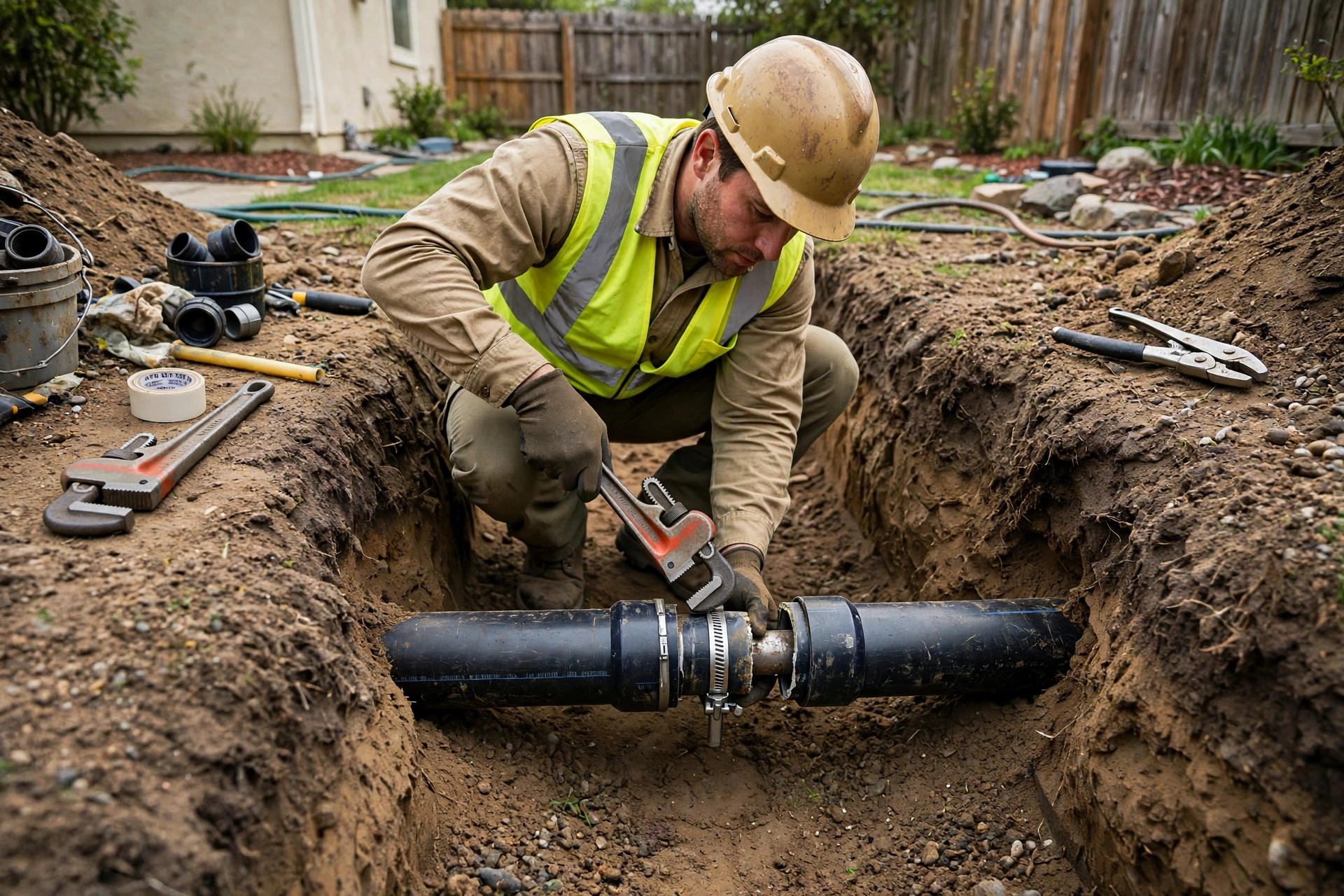 Service photo: Water Line Repair and Replacement